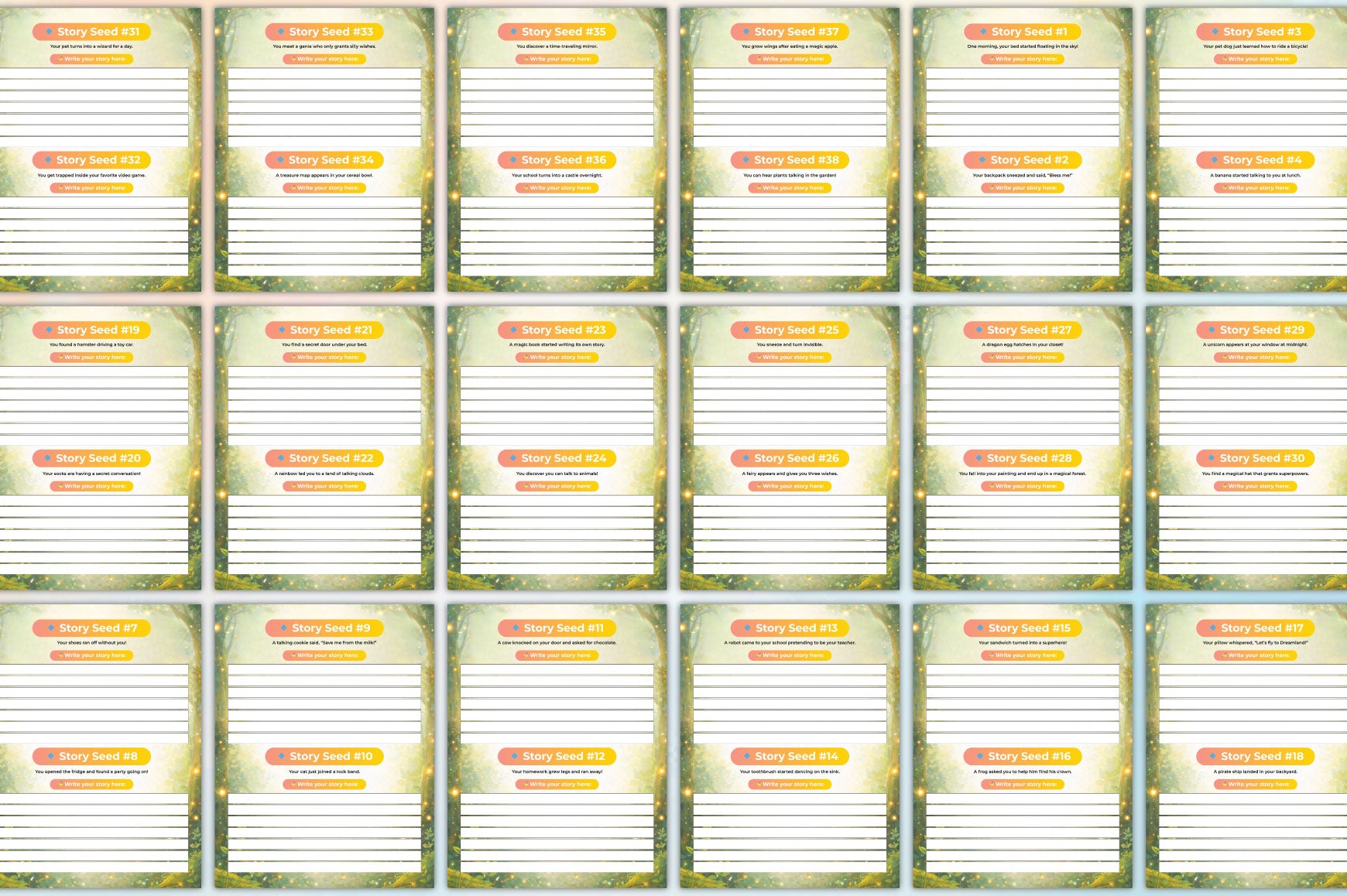 Story Seeds Kids Planner