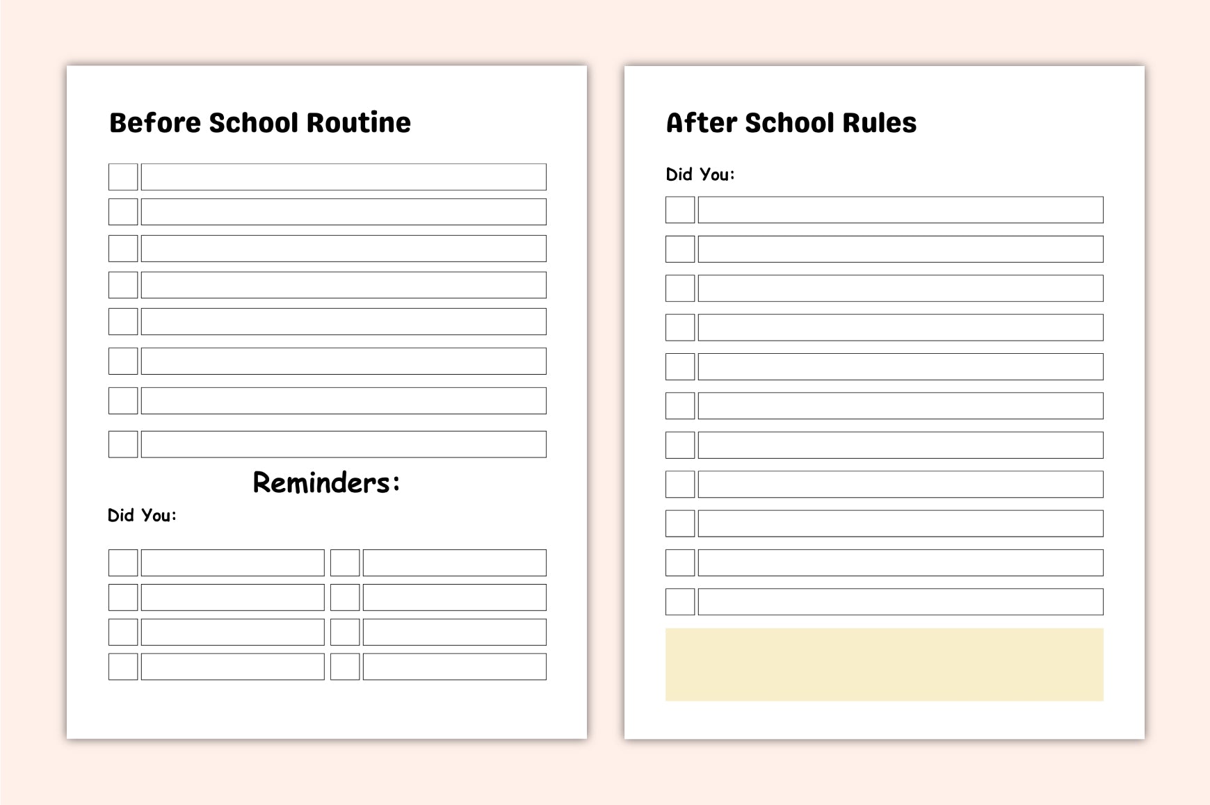 School Readiness Planner