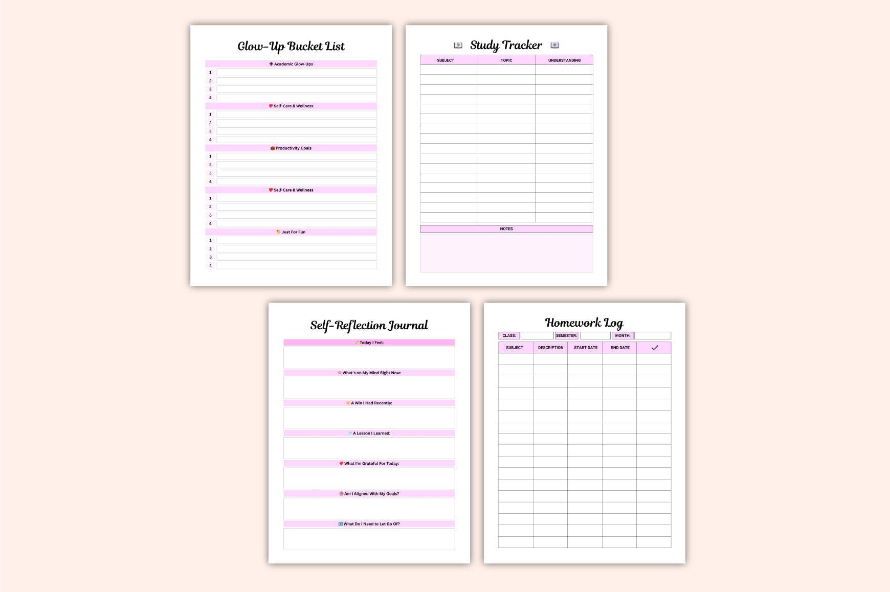 Study Success Makeover Planner