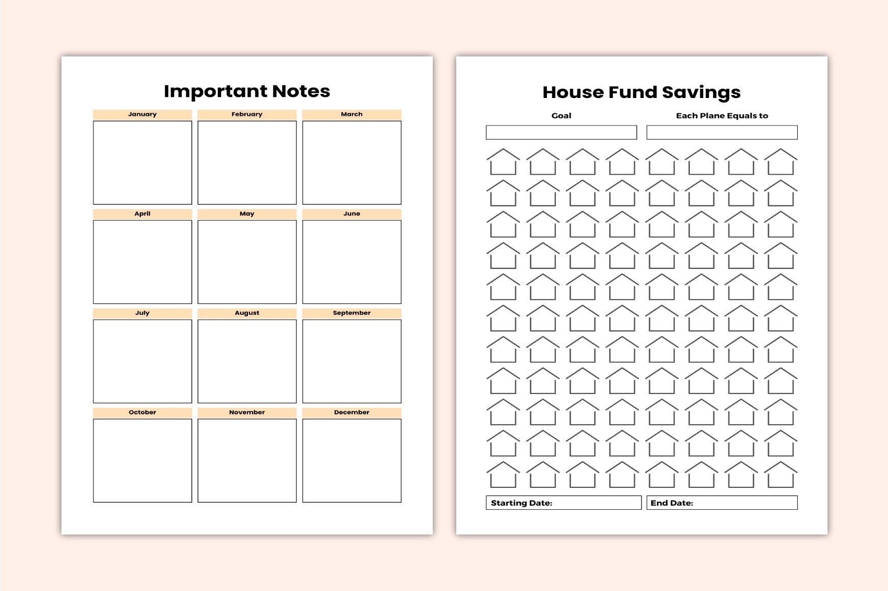 Financial Savings Challenge Planner