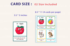 Alphabet Learning Flash Cards for Kids - CraftNest - Digital Crafting and Art