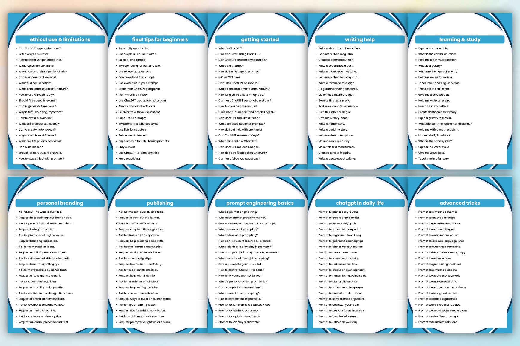 The ChatGPT Guide for Beginners Planner
