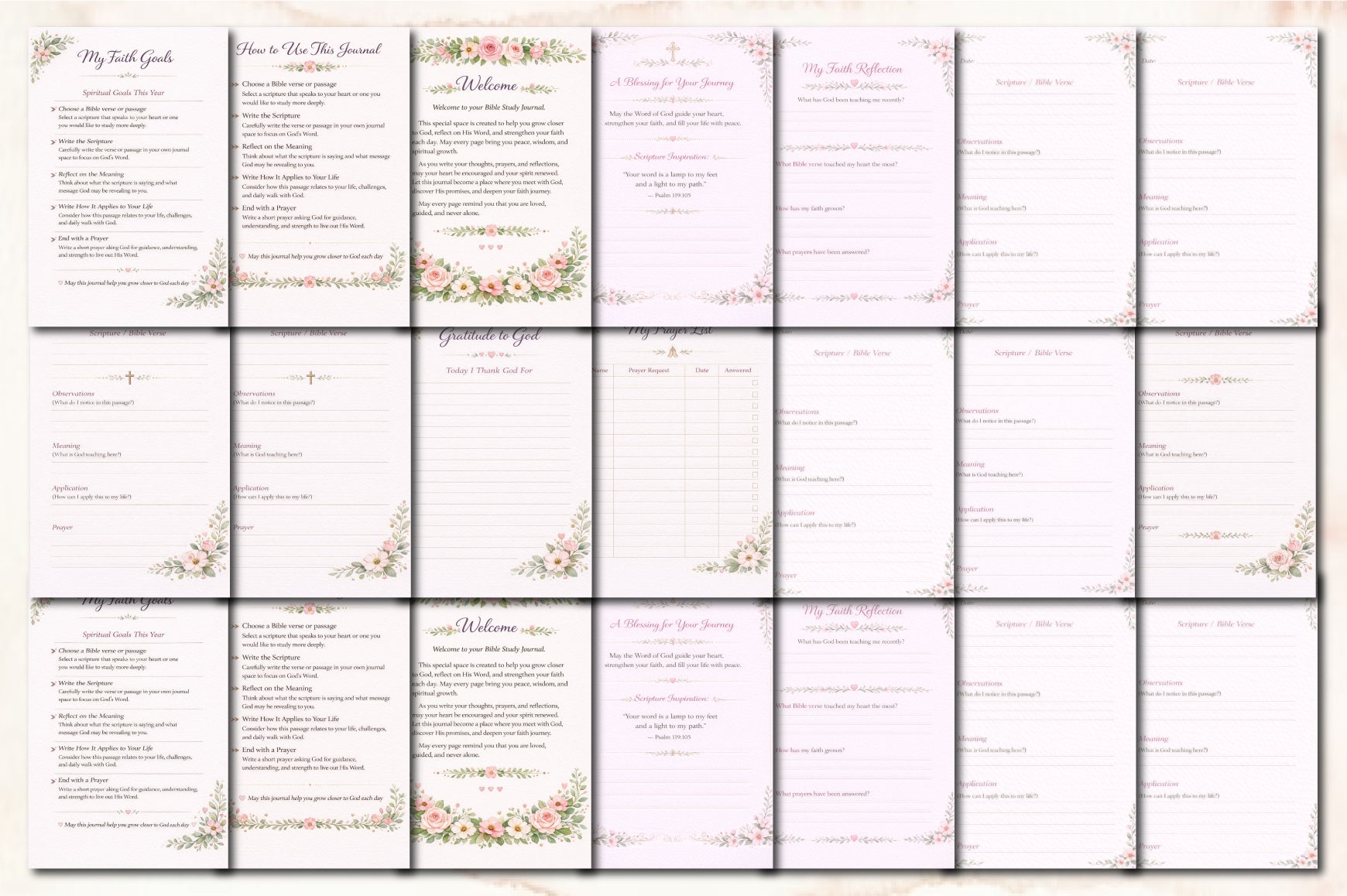 Bible Study Journal for Women