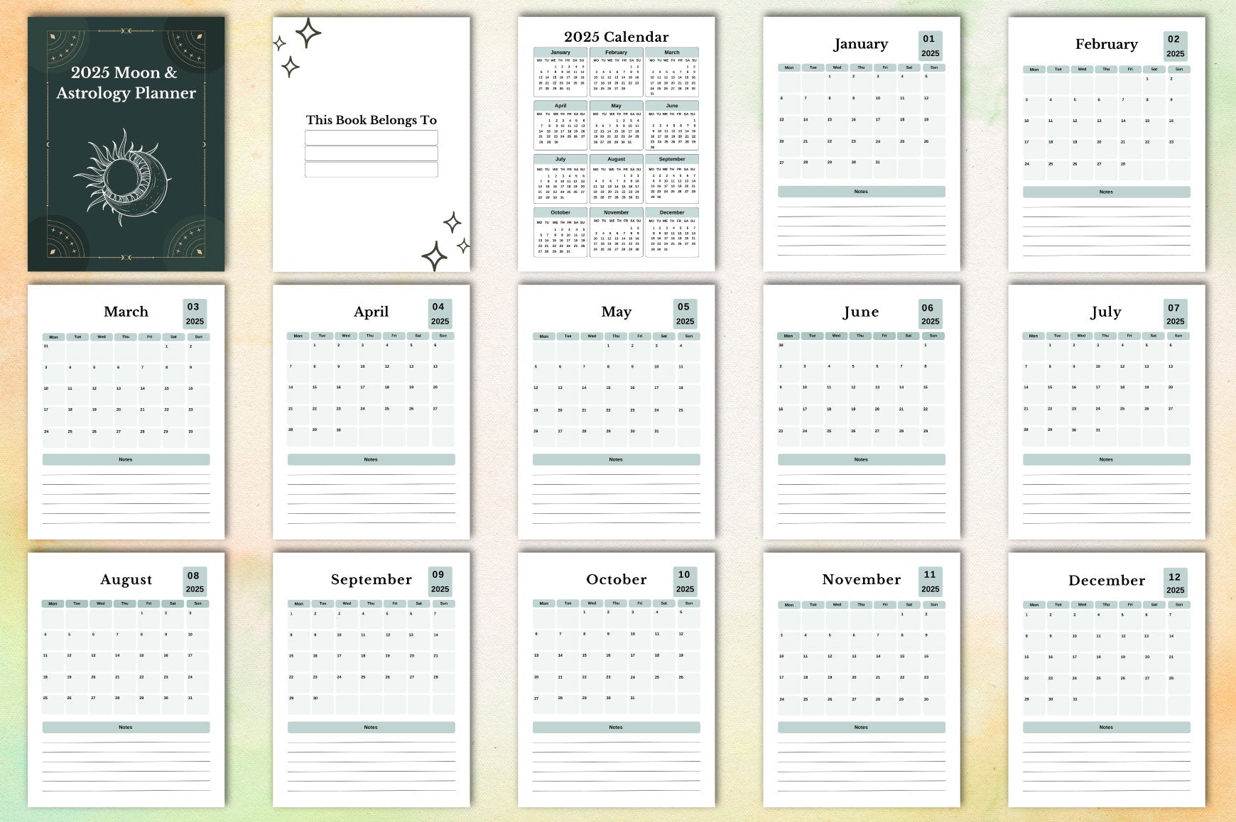 Moon Astrology Planner
