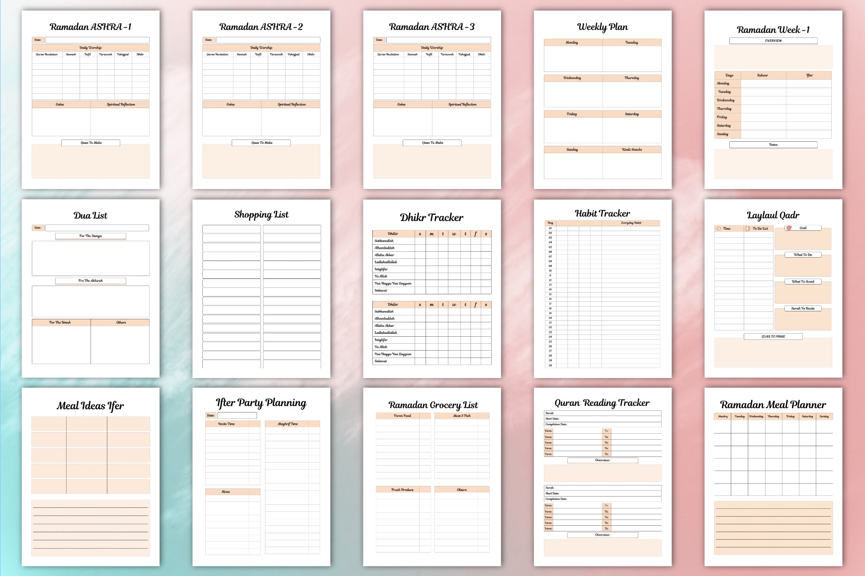 Ramadan Planner