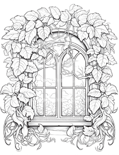 Blooming Window Coloring Book - CraftNest - Digital Crafting and Art