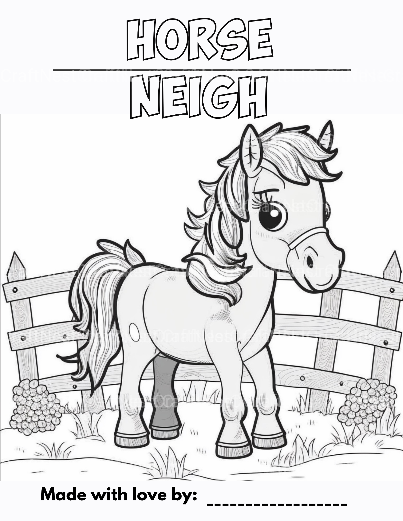 Farm Animals Coloring Book - CraftNest - Digital Crafting and Art