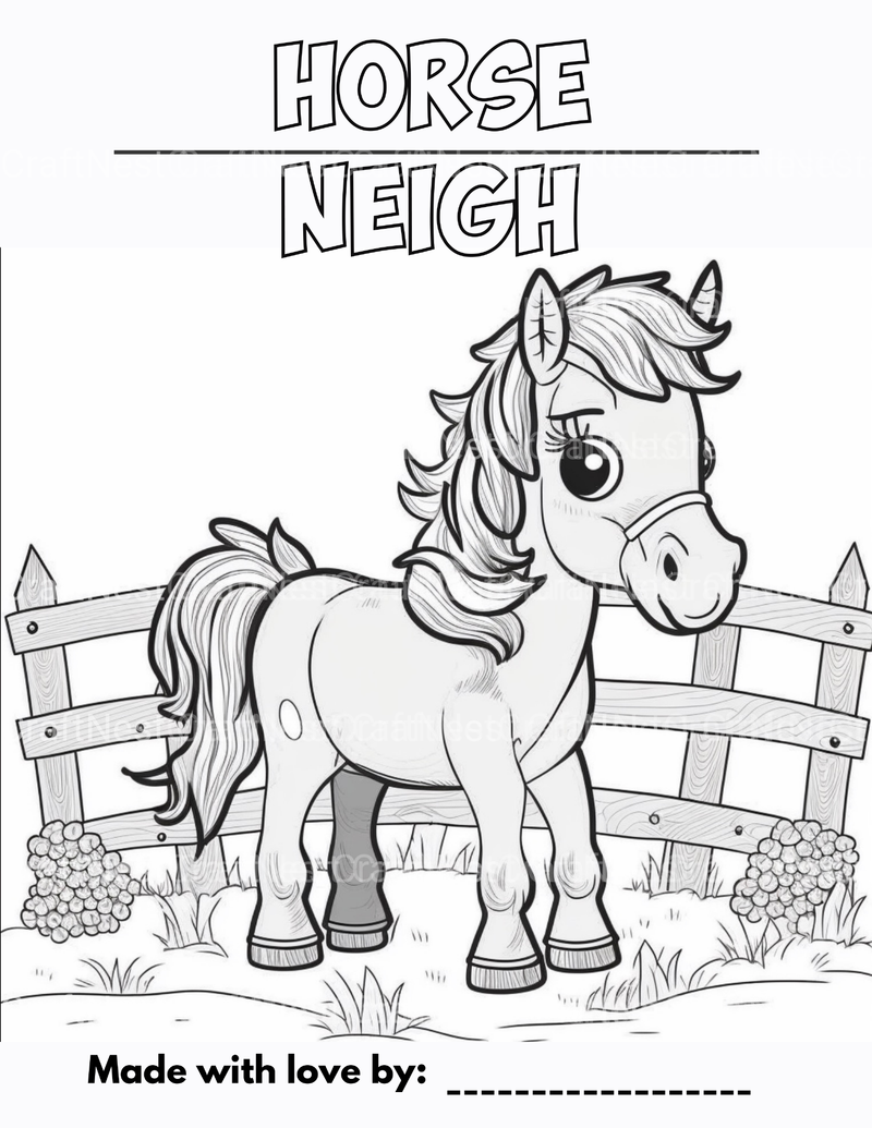 Farm Animals Coloring Book - CraftNest - Digital Crafting and Art