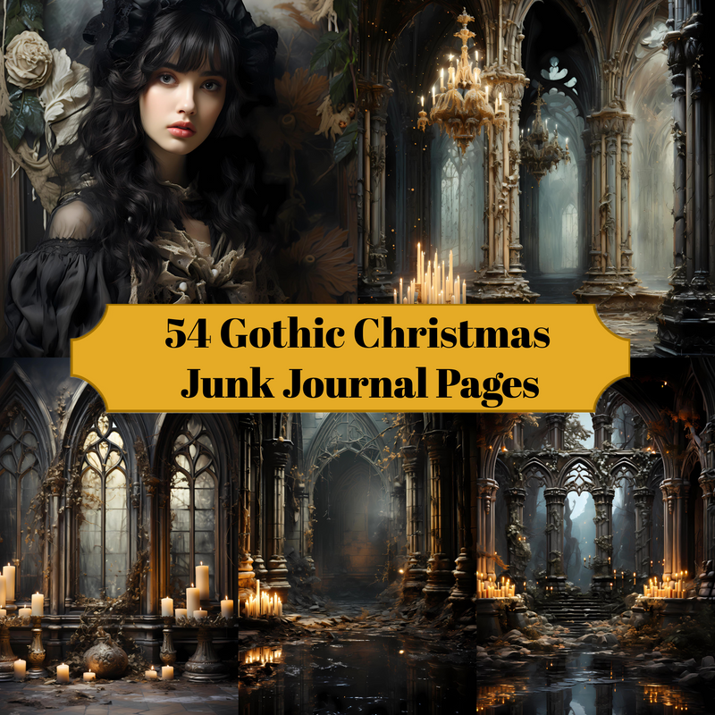 Gothic Christmas Junk Journal Pages - CraftNest