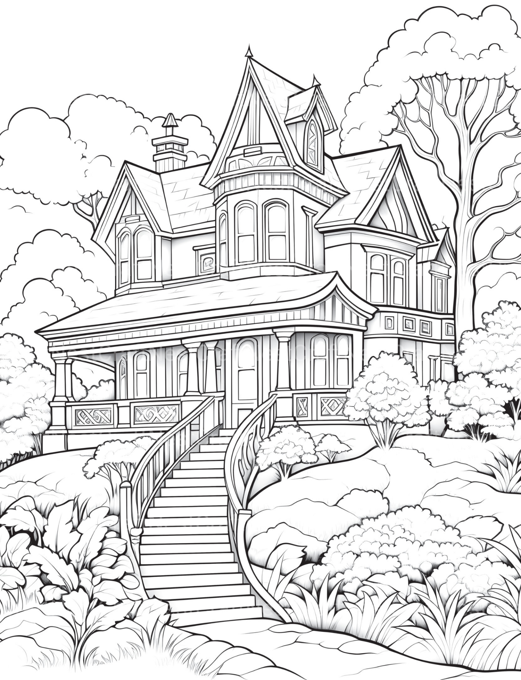 Autumn House Coloring Book - CraftNest - Digital Crafting and Art