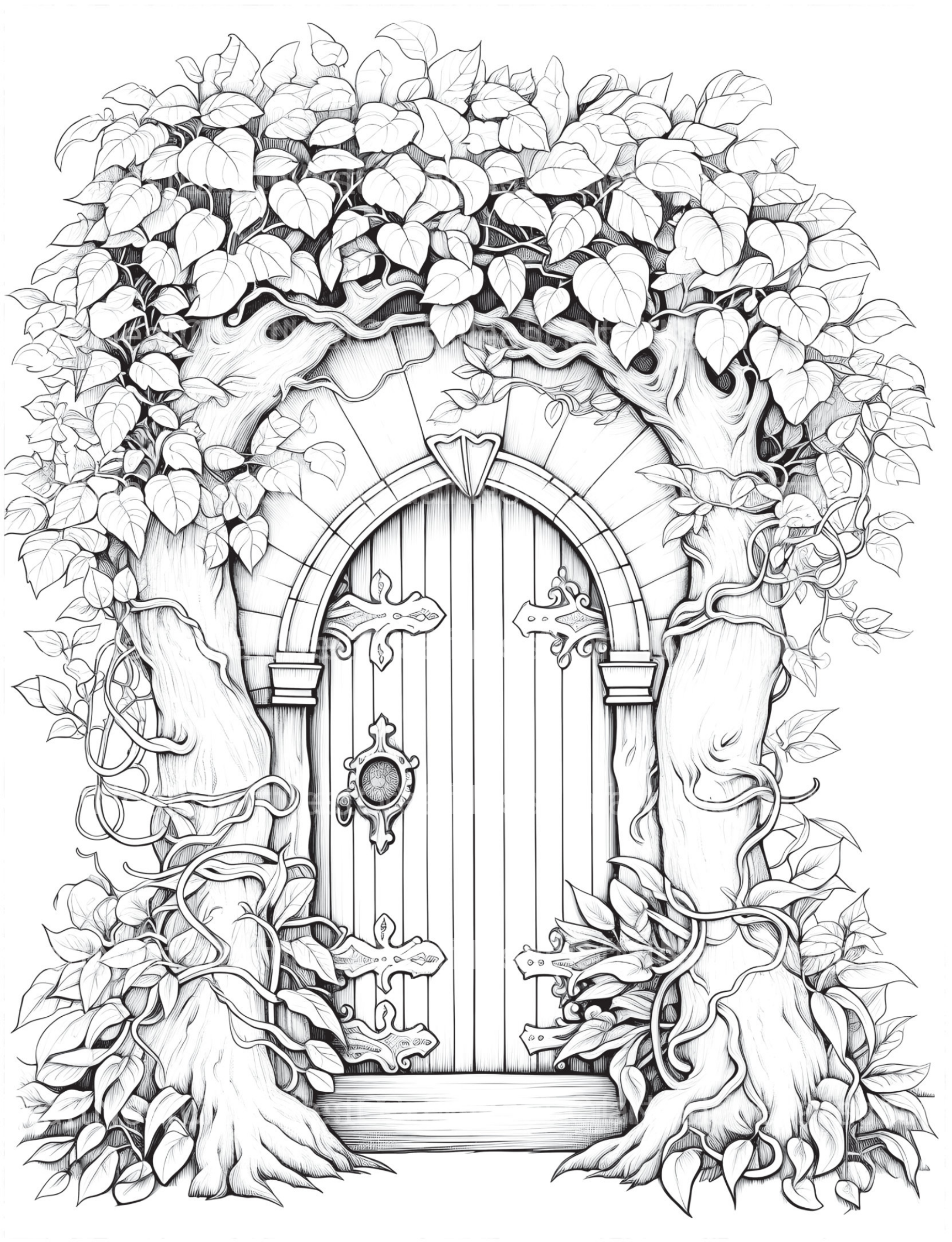 Blooming Door Coloring Book - CraftNest - Digital Crafting and Art