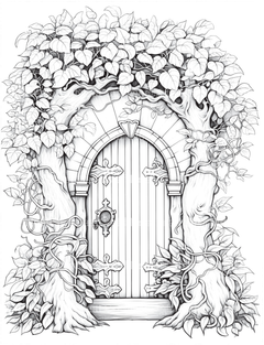 Blooming Door Coloring Book - CraftNest - Digital Crafting and Art