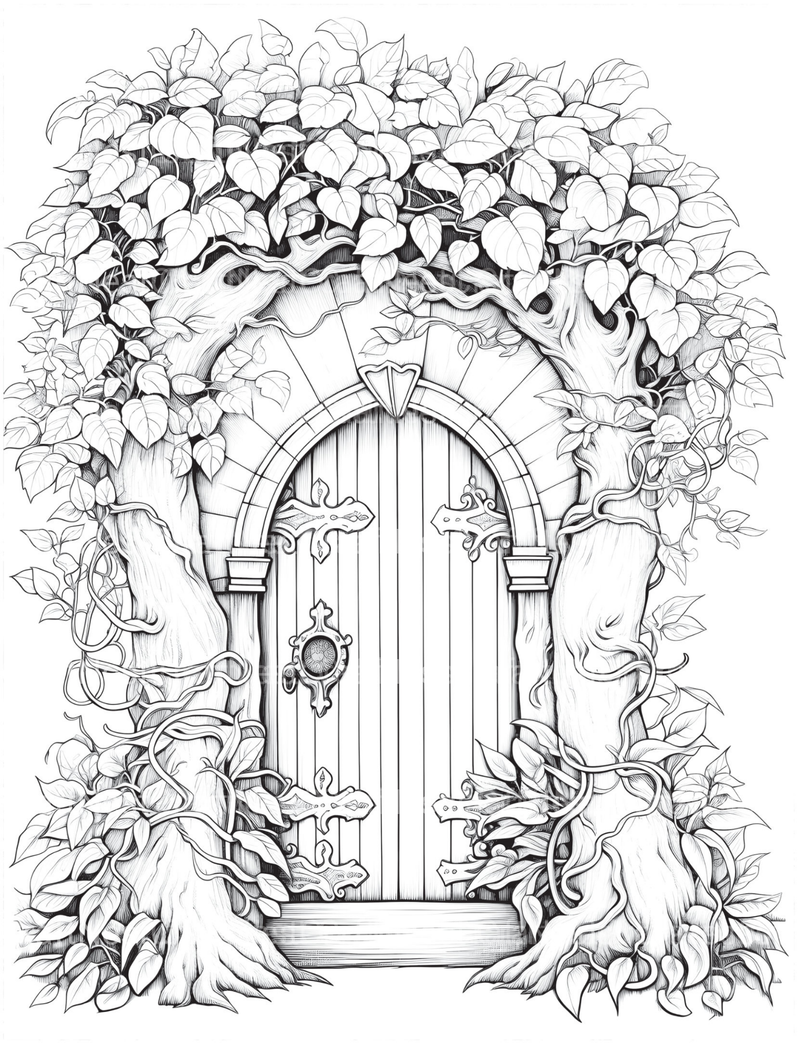 Blooming Door Coloring Book - CraftNest - Digital Crafting and Art