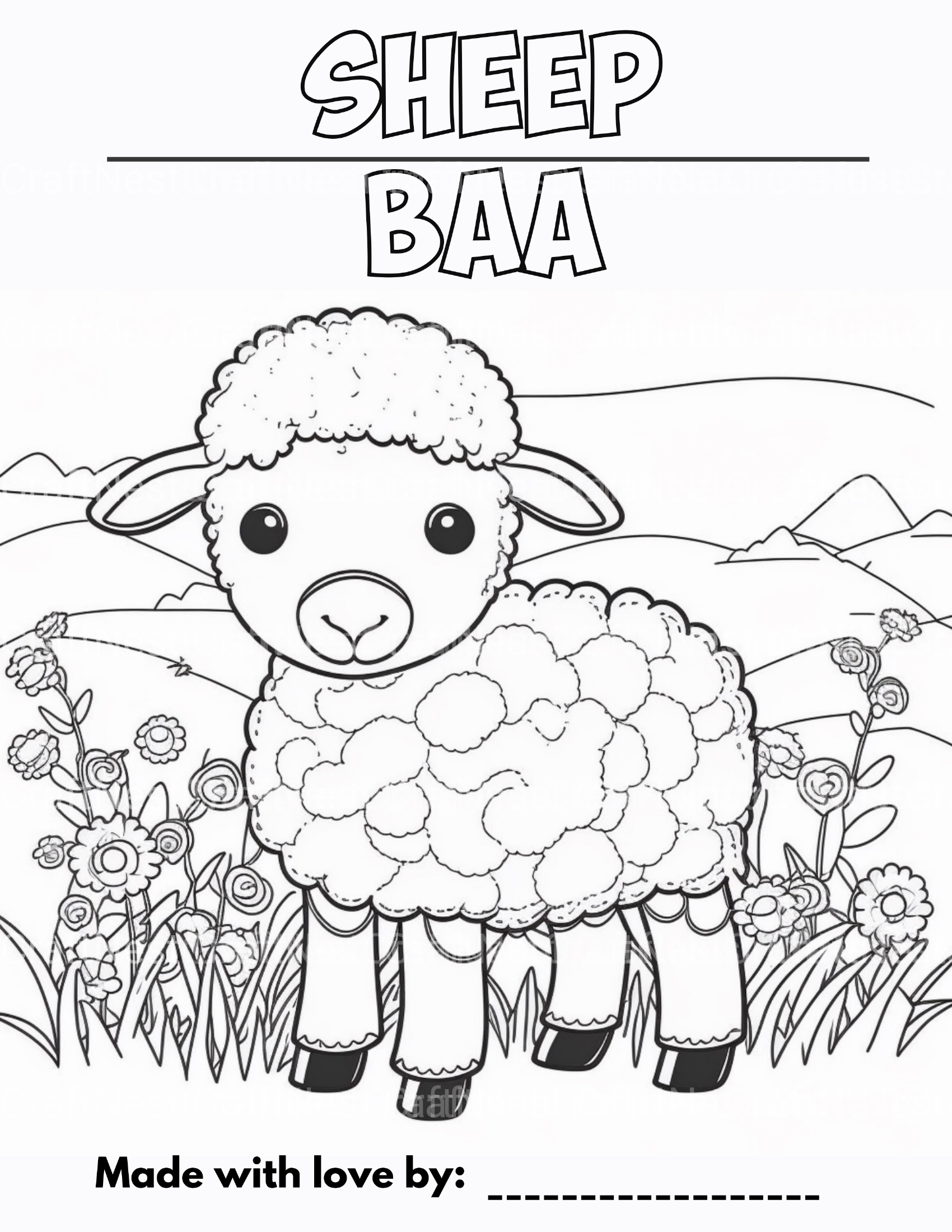 Farm Animals Coloring Book - CraftNest - Digital Crafting and Art