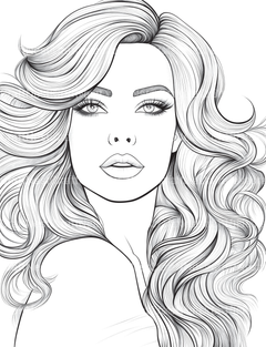 Beautiful Women Coloring Book - CraftNest - Digital Crafting and Art