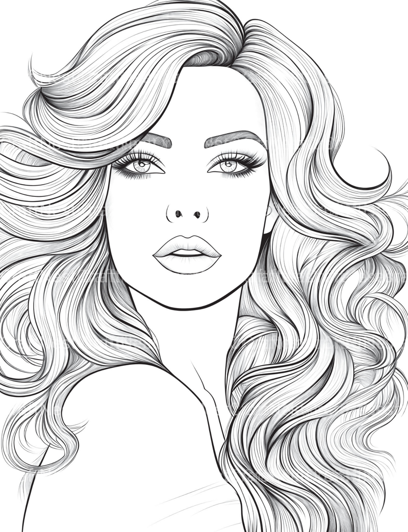 Beautiful Women Coloring Book - CraftNest - Digital Crafting and Art