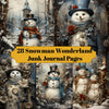 Snowman Wonderland Junk Journal Pages