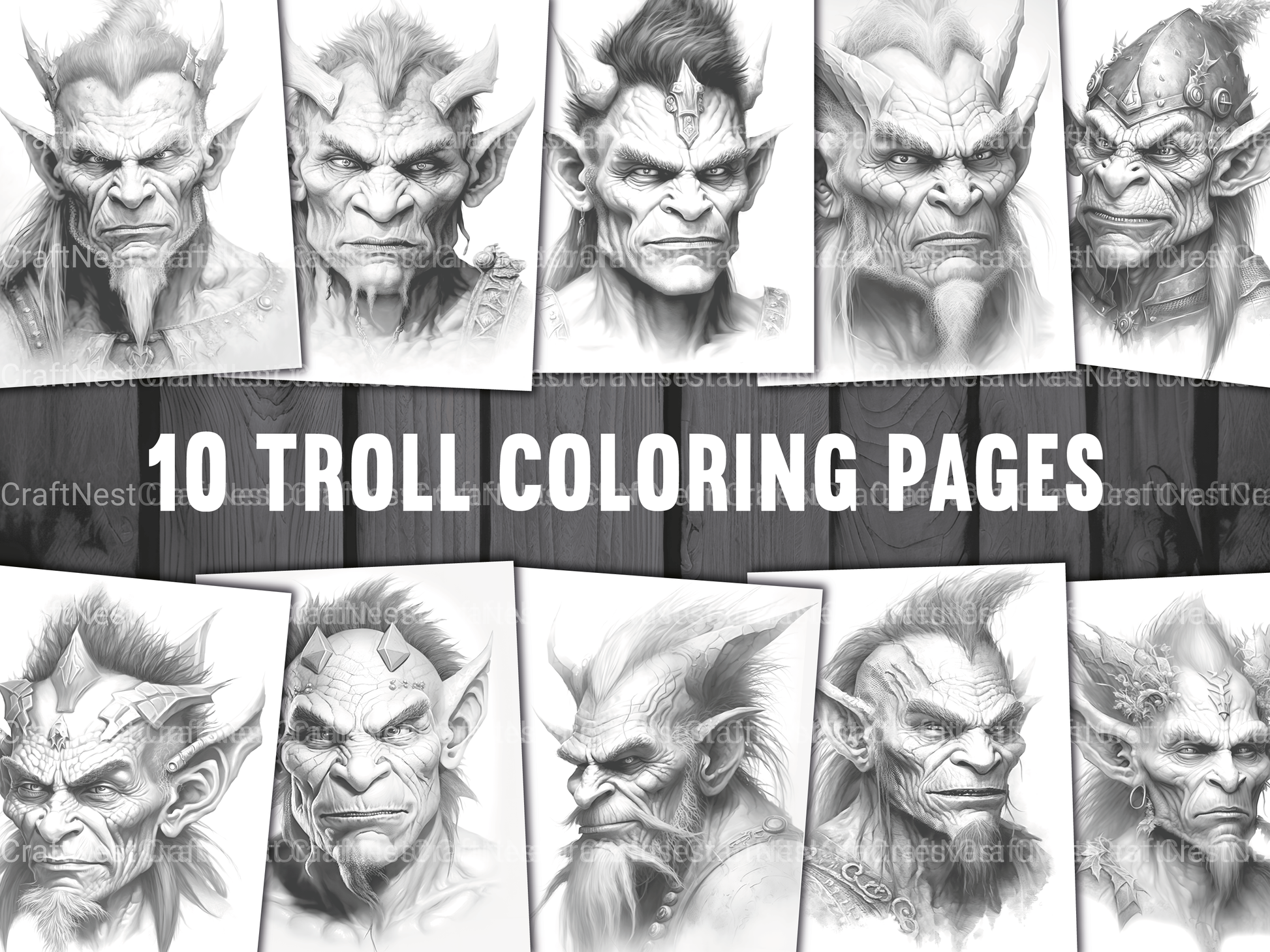 Troll Coloring Book - CraftNest - Digital Crafting and Art