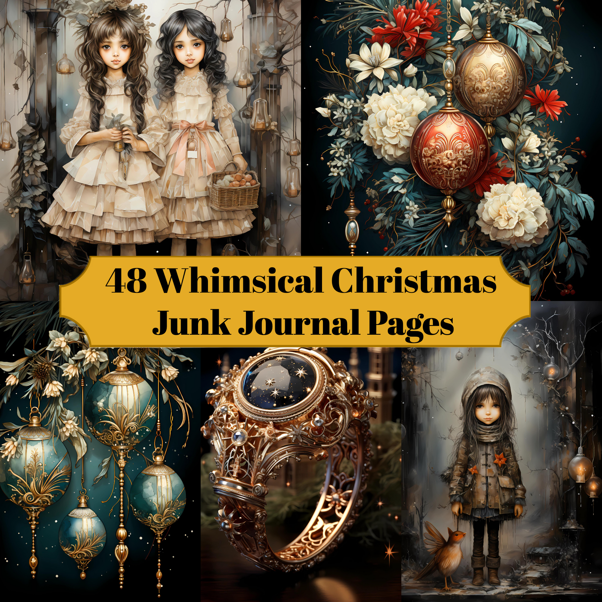 Whimsical Christmas Junk Journal Pages - CraftNest