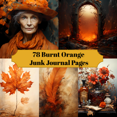 Burnt Orange Junk Journal Pages - CraftNest