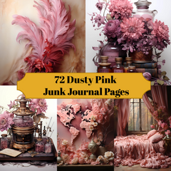 Dusty Pink Junk Journal Pages - CraftNest