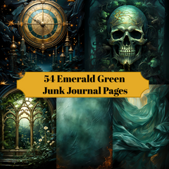 Emerald Green Junk Journal Pages - CraftNest