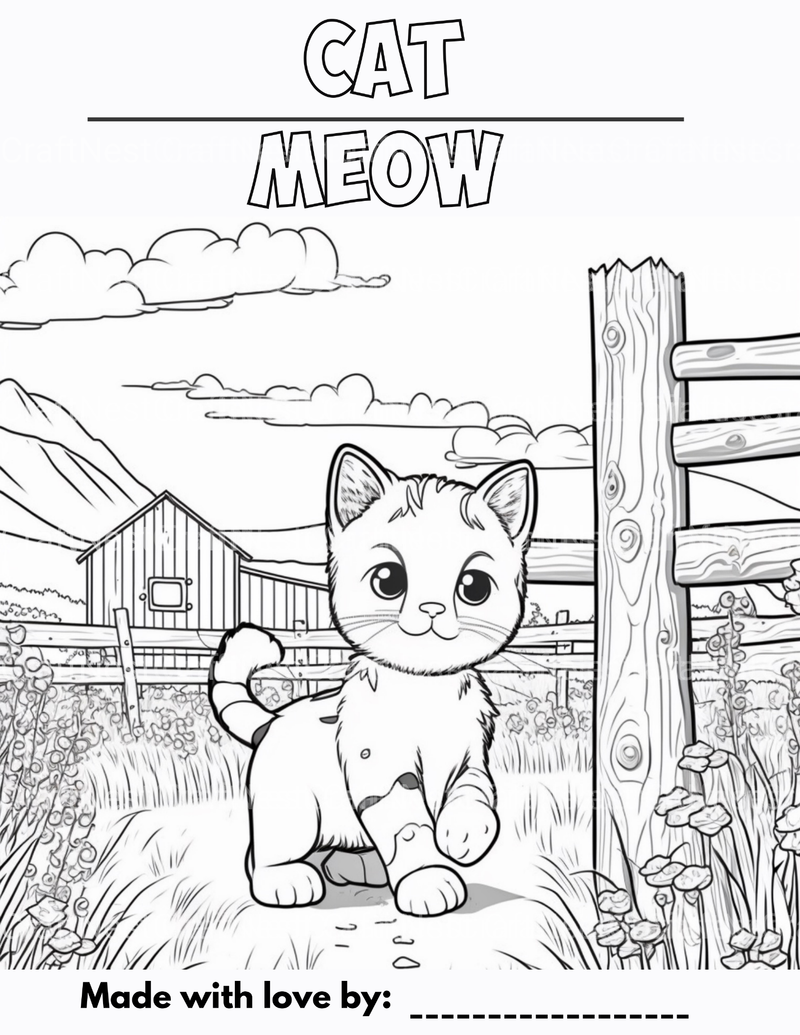 Farm Animals Coloring Book - CraftNest - Digital Crafting and Art