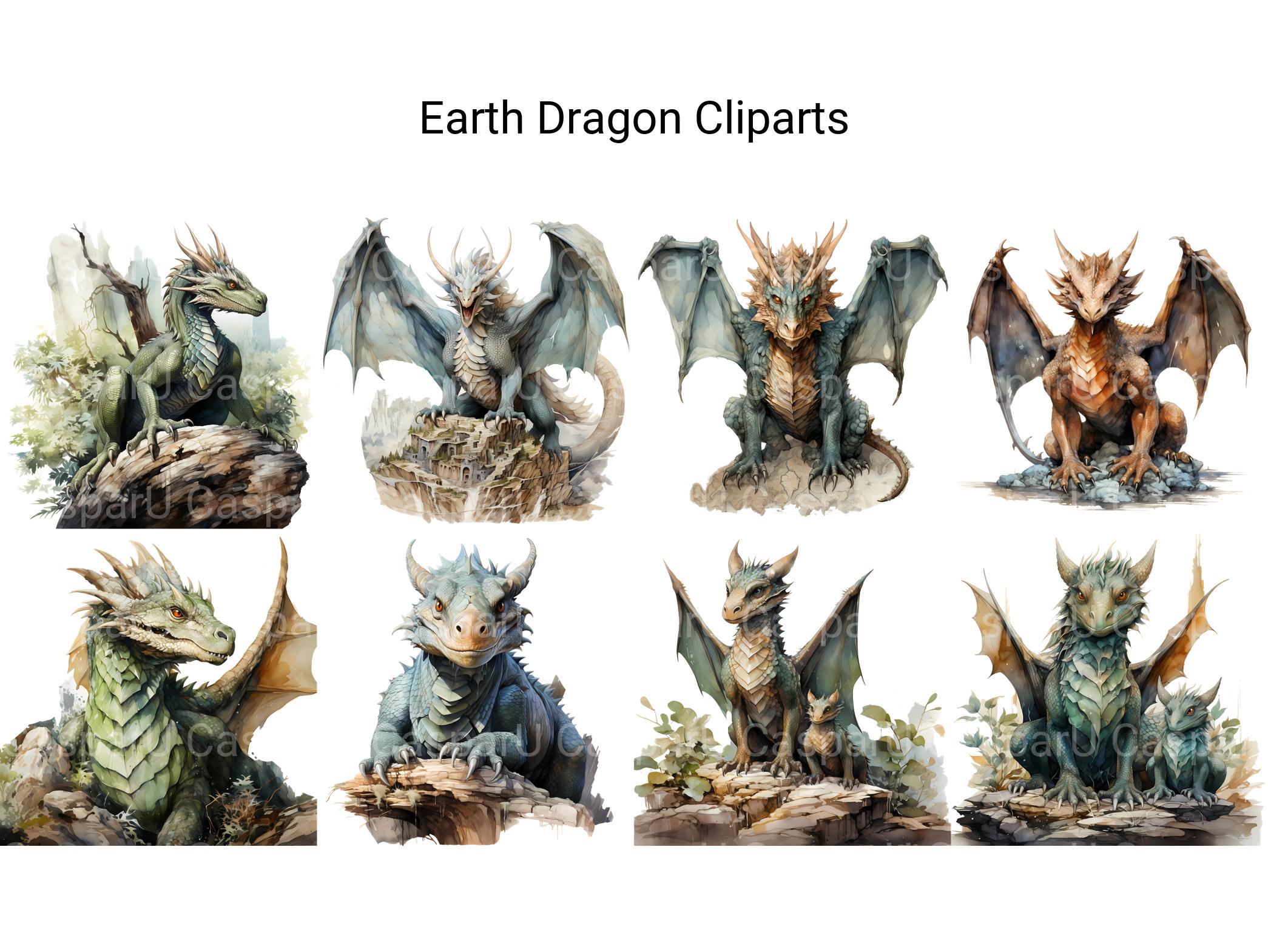 Earth Dragon Clipart - CraftNest