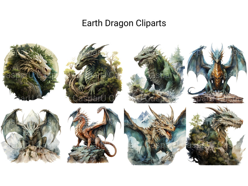 Earth Dragon Clipart - CraftNest