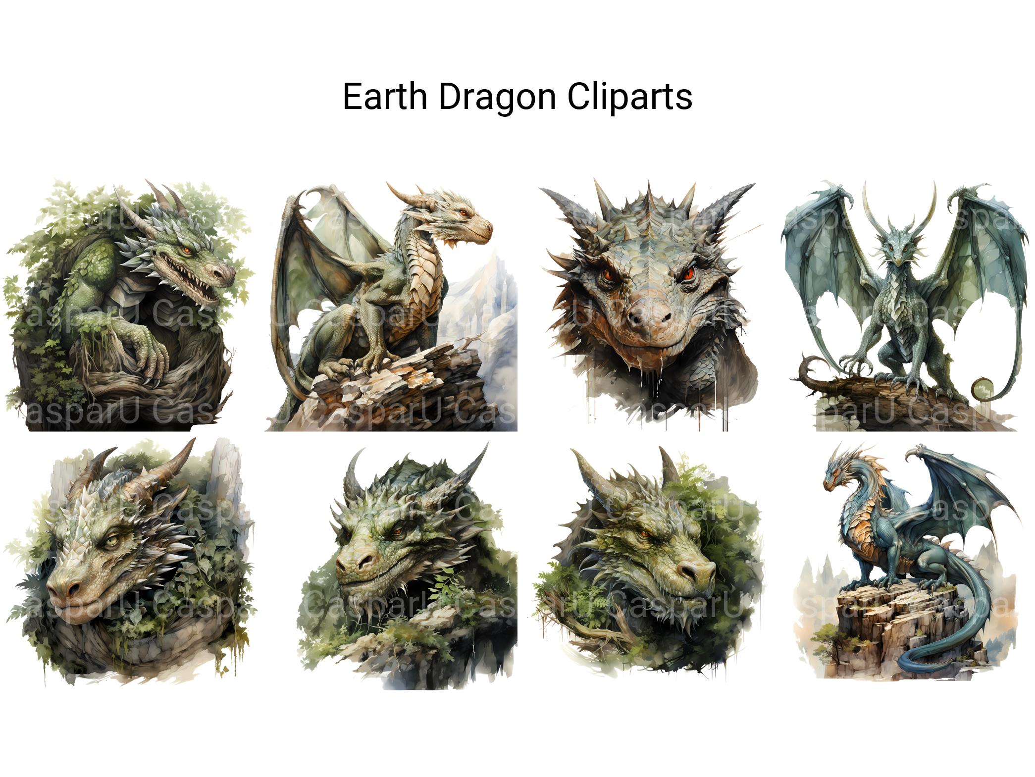 Earth Dragon Clipart - CraftNest