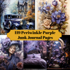 Periwinkle Purple Junk Journal Pages