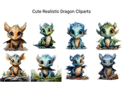 Cute Realistic Dragon Clipart - CraftNest