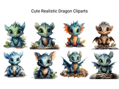 Cute Realistic Dragon Clipart - CraftNest