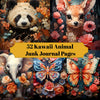 Kawaii Animal Junk Journal Seiten