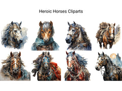 Heroic Horses Clipart - CraftNest