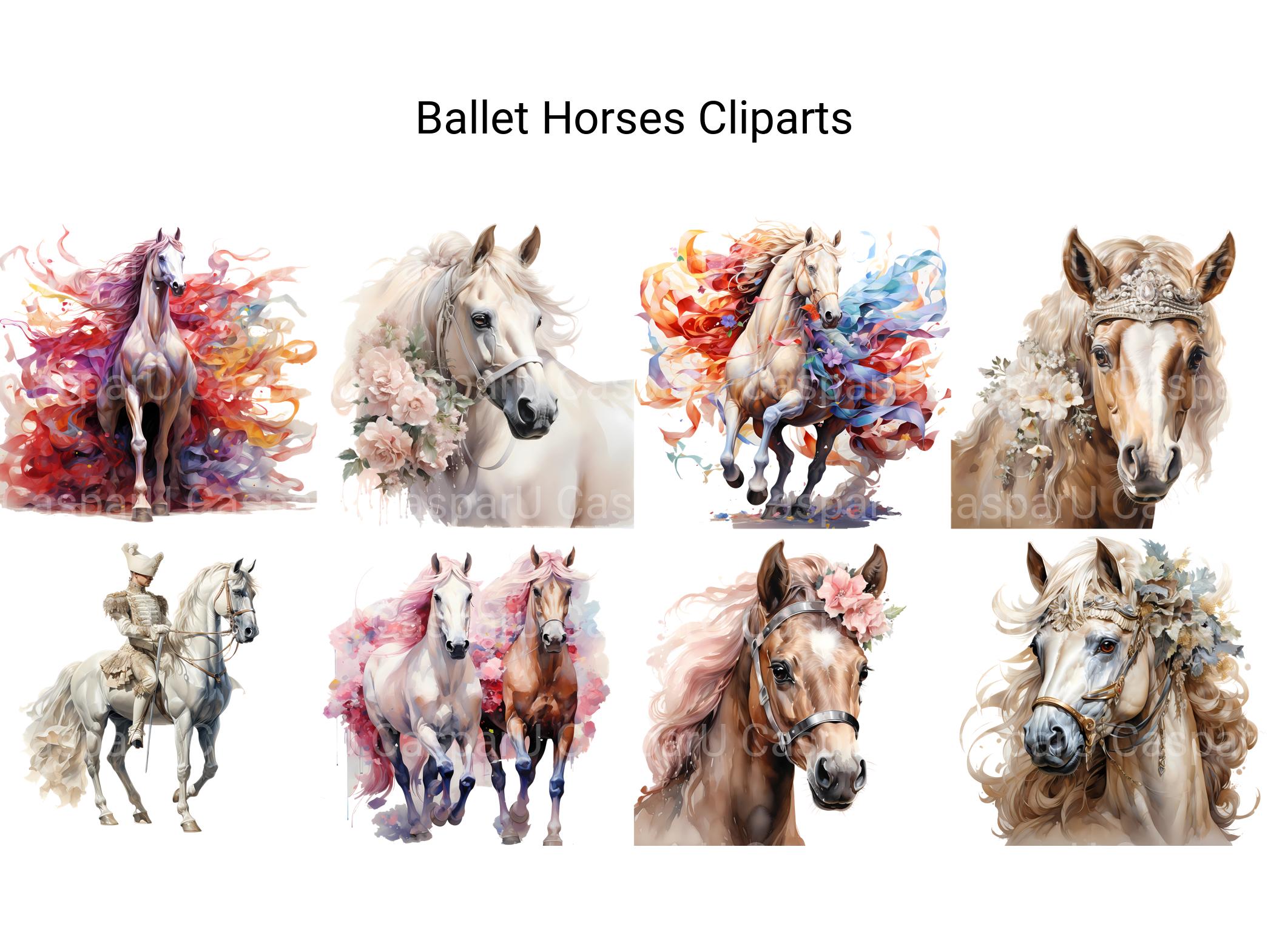 Ballet Horses Clipart - CraftNest