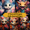 Kawaii Dragon Junk Journal Pages
