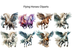 Flying Horses Clipart - CraftNest