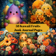 Kawaii Fruits Junk Journal Pages - CraftNest