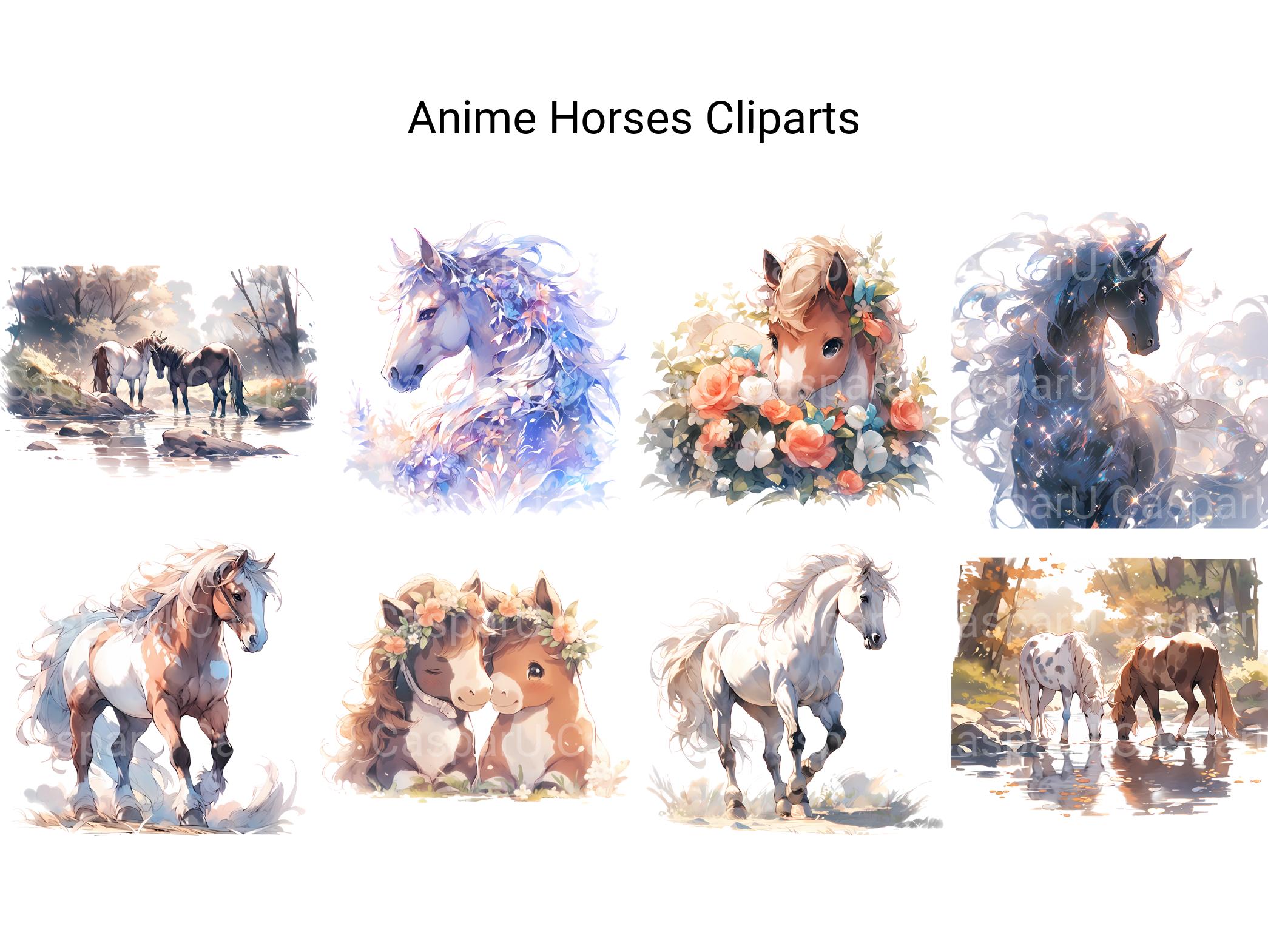 Anime Horses Clipart - CraftNest