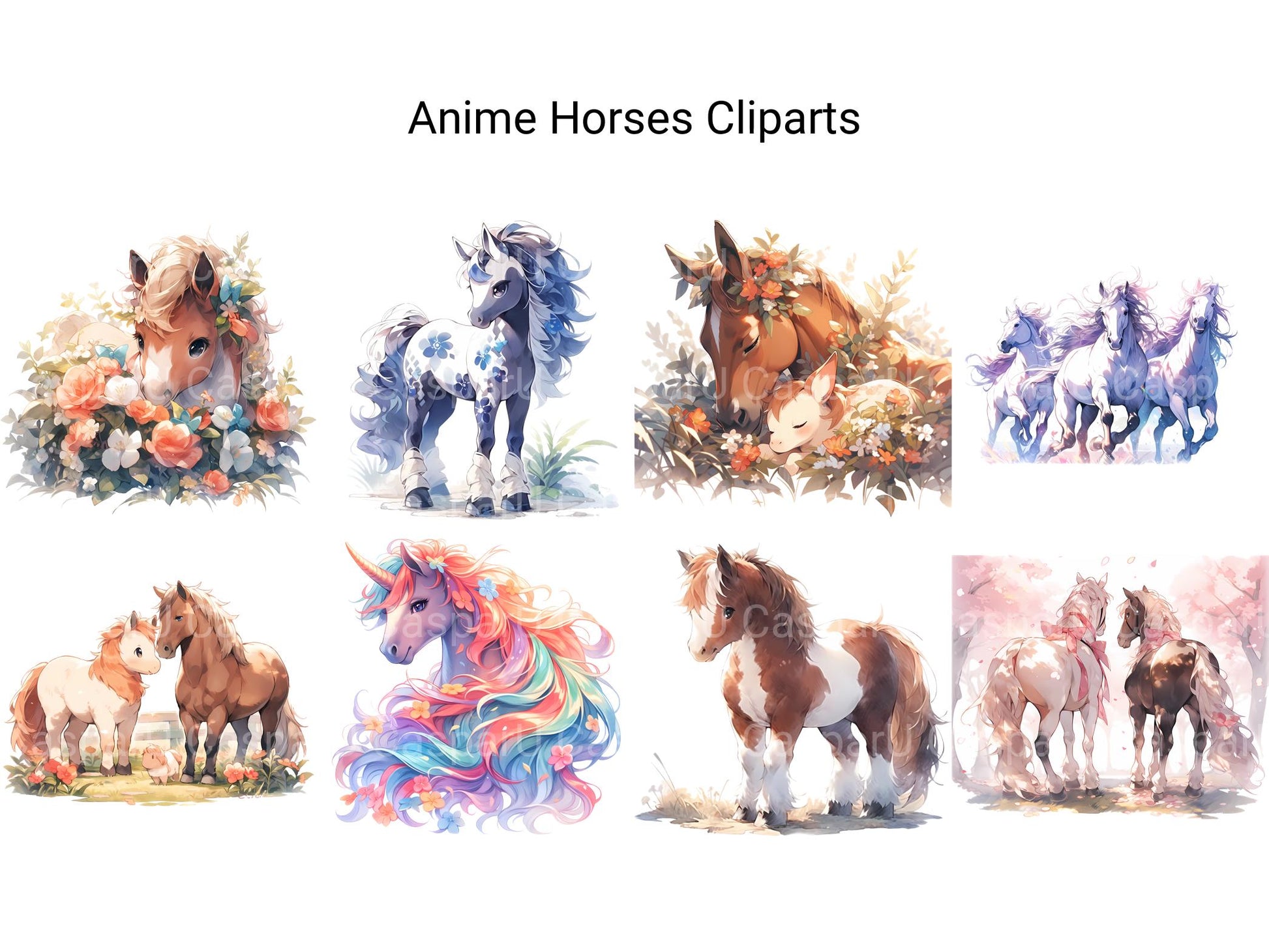 Anime Horses Clipart - CraftNest