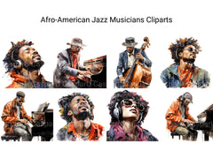 Afro-American Jazz Musicians Clipart - CraftNest