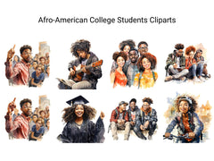 Afro-American College Students Clipart - CraftNest