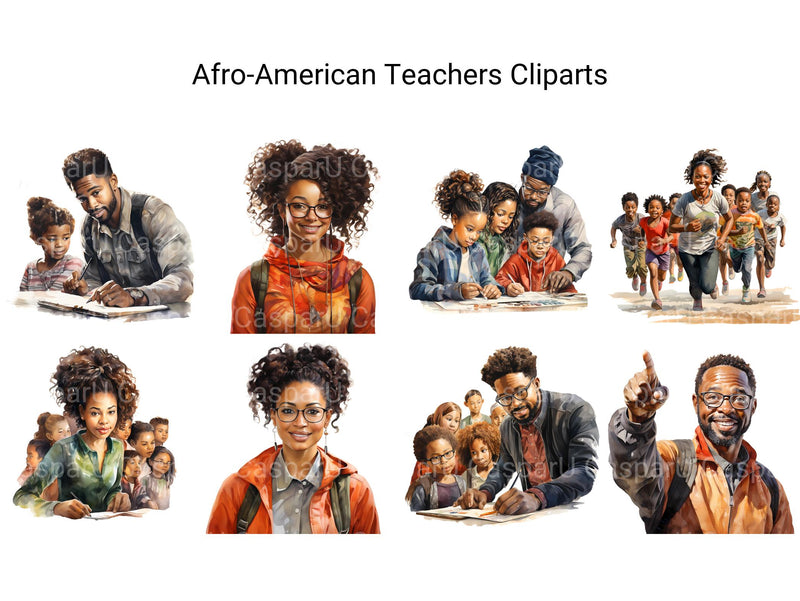 Afro-American Teachers Clipart - CraftNest