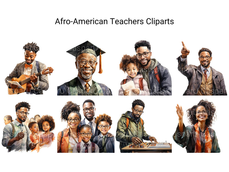 Afro-American Teachers Clipart - CraftNest