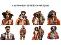 Afro-American Street Fashion Clipart - CraftNest