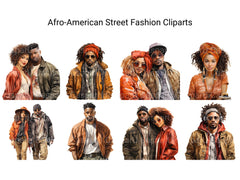 Afro-American Street Fashion Clipart - CraftNest