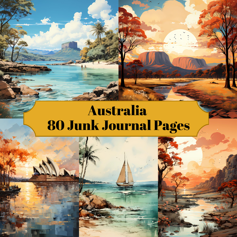 Australia Junk Journal Pages - CraftNest