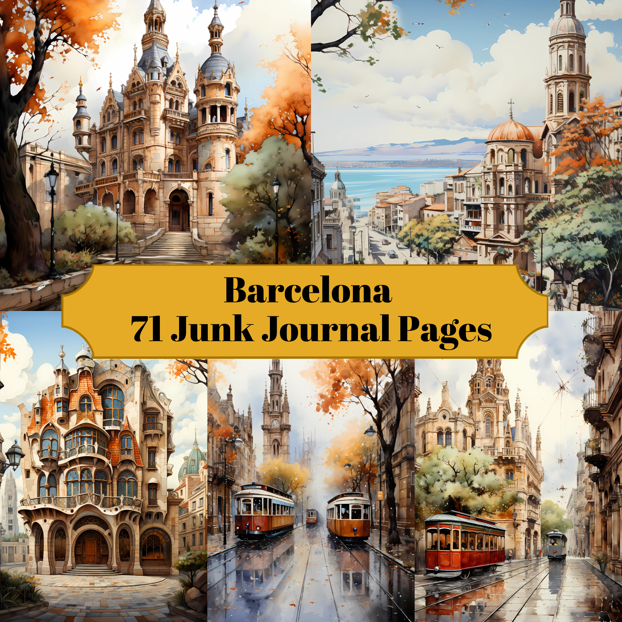 Barcelona Junk Journal Pages - CraftNest