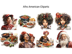 Afro-American Christmas Clipart - CraftNest